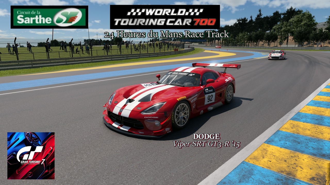 GRAN TURISMO 7 - World Touring Car 700 - 30Min Race @ Sarthe 24h Track - Viper GT3-R