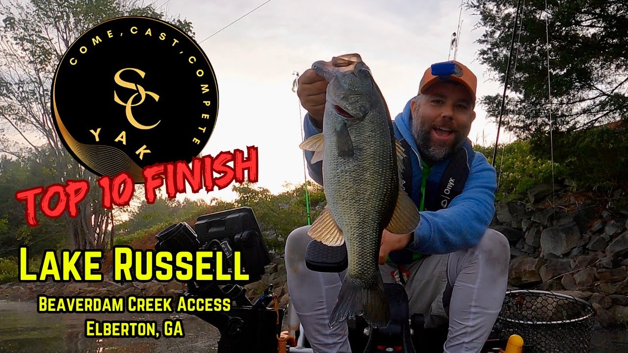 Kayak Bass Fishing Tournament with the SCYak Kayak Trail - Lake Russell - Top 10 Finish