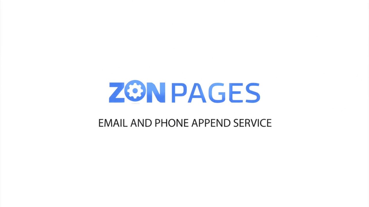Email and Phone Append with ZonPages