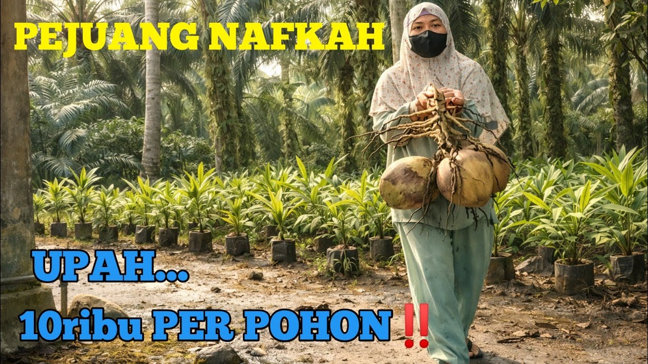 Bunda  Mungut Kelapa, Paman Manjat Dibayar 10 Ribu/Pohon | Kerja Keras Demi Keluarga@jumriati3825