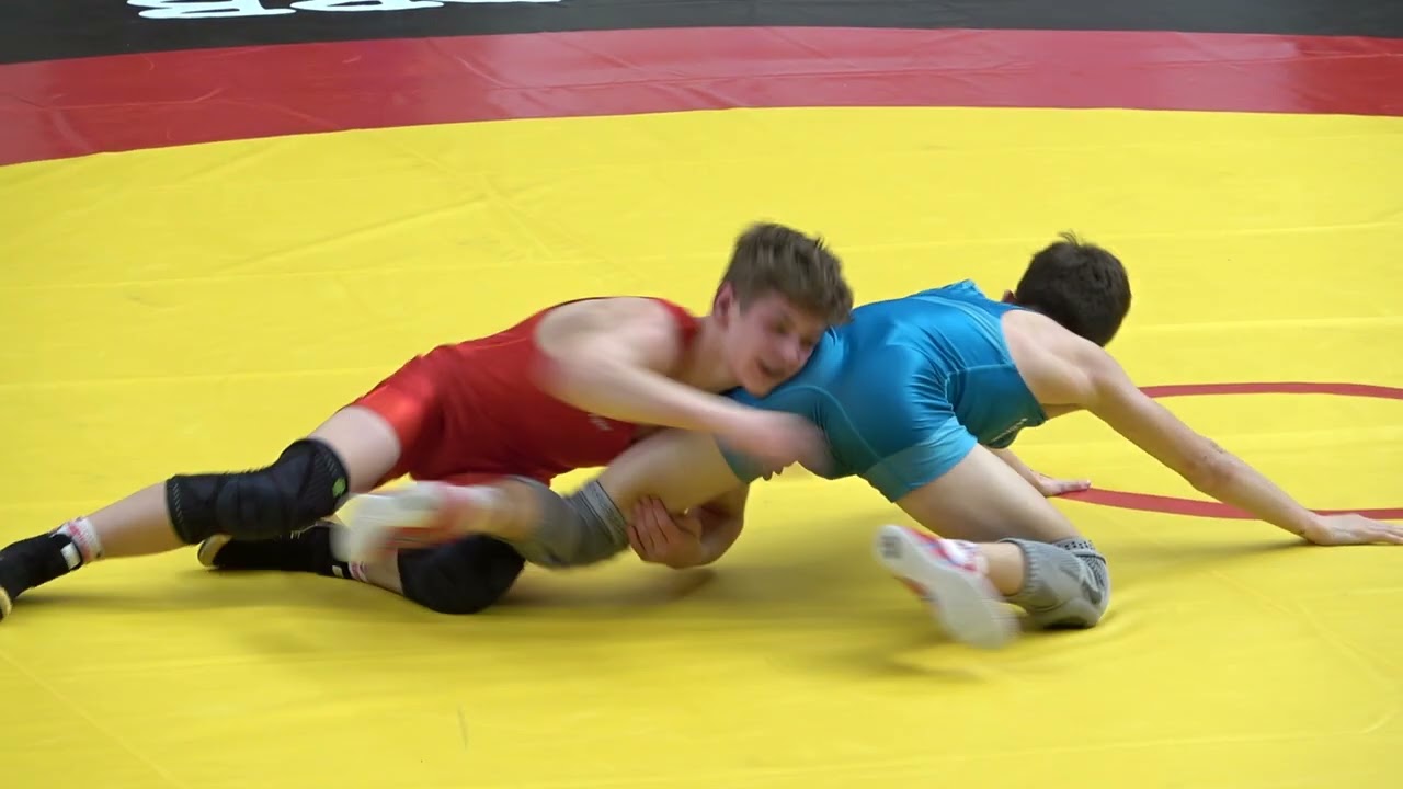 Wrestling / Ringen, German Championships 2025 Cadets (U17), Freestyle, 55 kg, Seel - Kunz