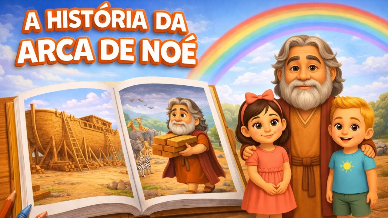 🌈A Arca de Noé | Música Infantil Contando a História!