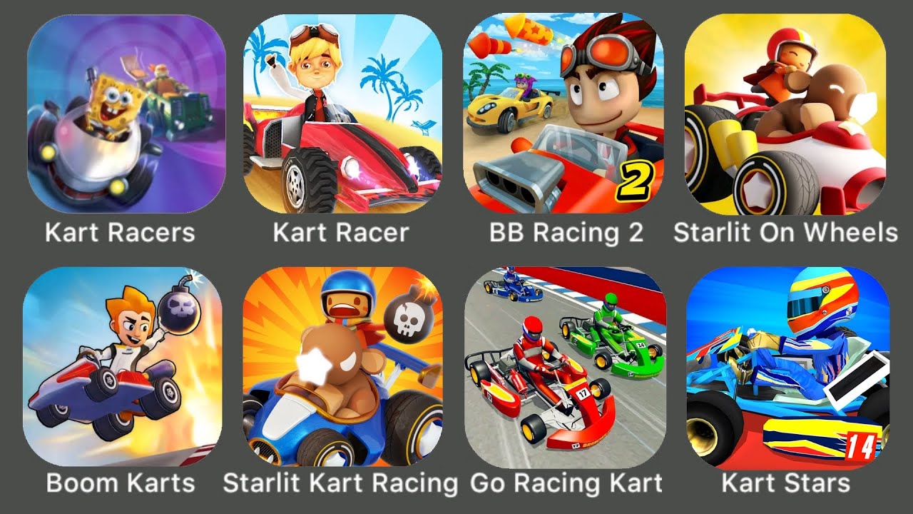 Top 8 Kart Android Games: Nickelodeon Kart Racers, Kart Racer 3D, Beach Buggy Racing 2, Boom Karts