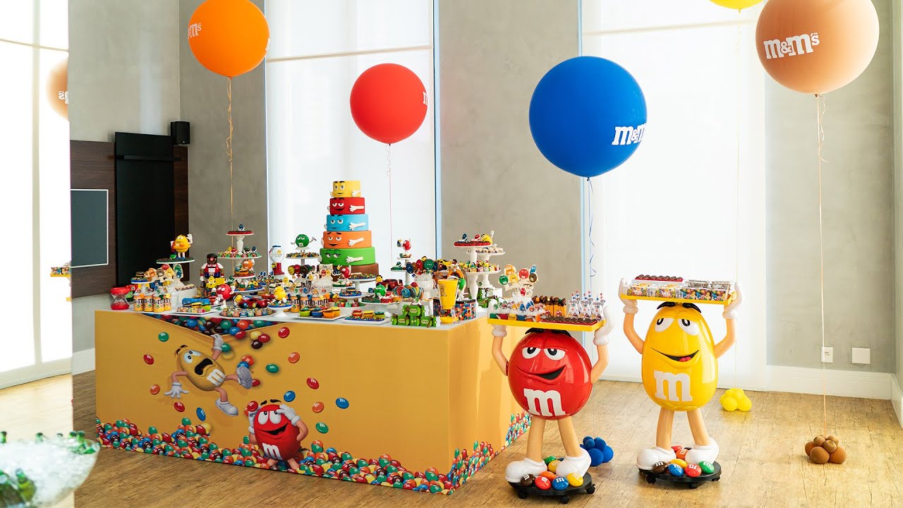 Festa com tema M&M's