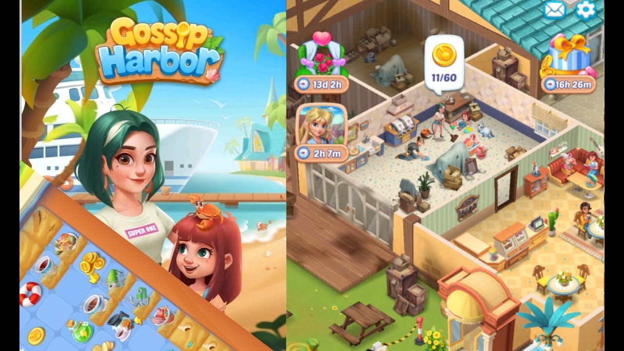 Gossip Harbor : Merge Game /🍰☕️ Day 9  Level 12 Part 9 🥖🍞