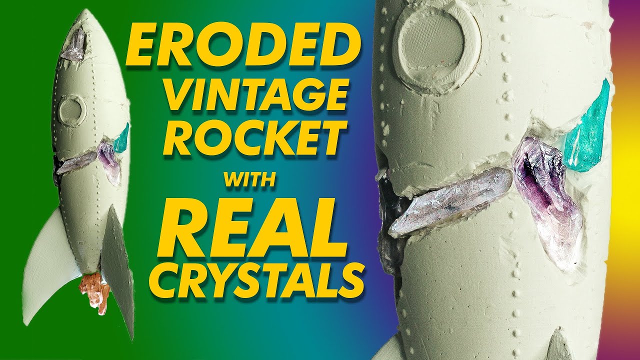 HOW TO MAKE ERODING ART WITH REAL CRYSTALS! (Inspired by DANIEL ARSHAM)