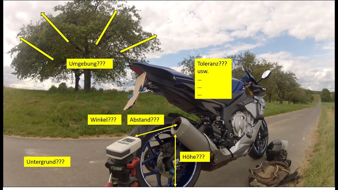 DB Messung Motorrad vollst&auml;ndig erkl&auml;rt Yamaha R1 RN32 (Teil 1/3; Umbau ESD ohne DB Killer m&ouml;glich?)