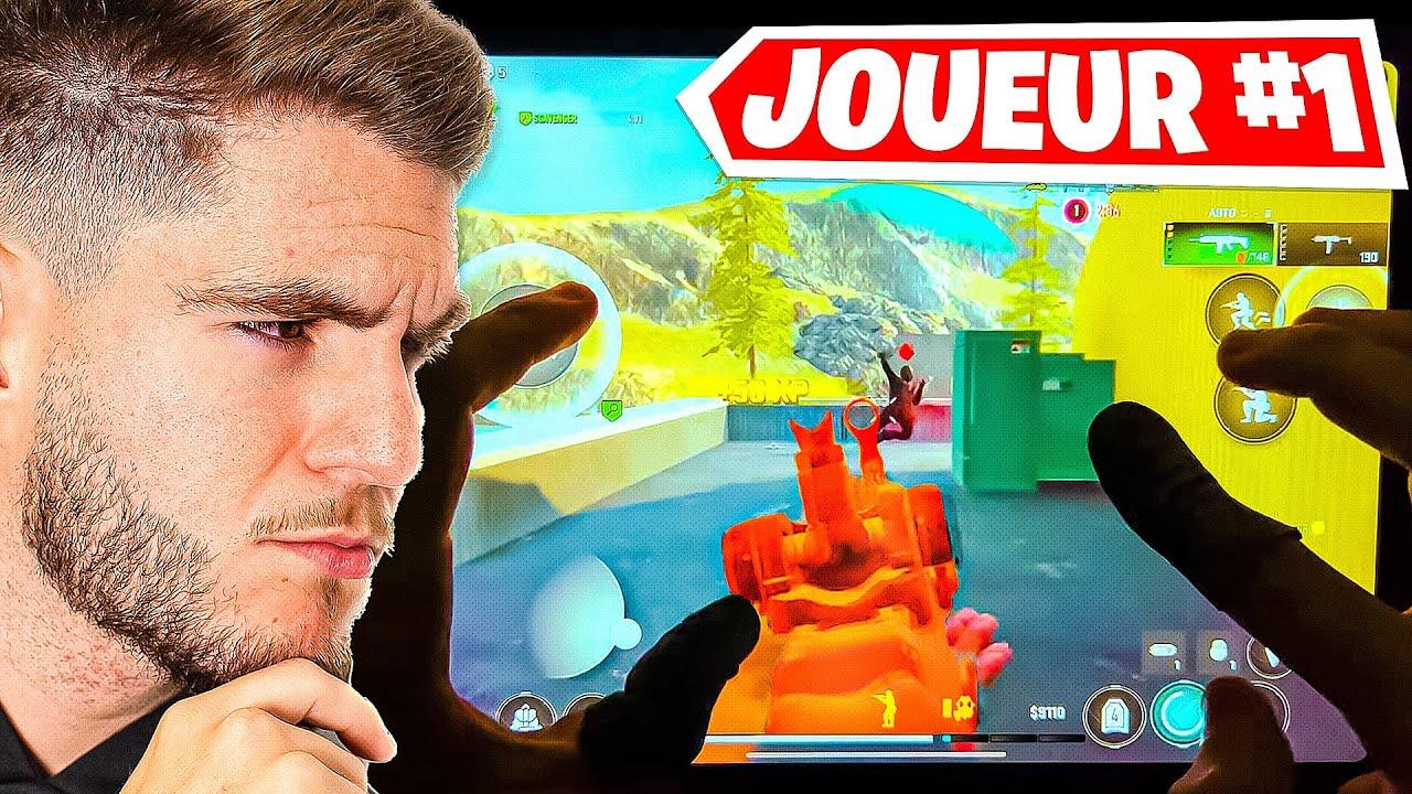 JE RÉAGIS AU *JOUEUR #1 WARZONE MOBILE* !! (il filme son iPad en direct)