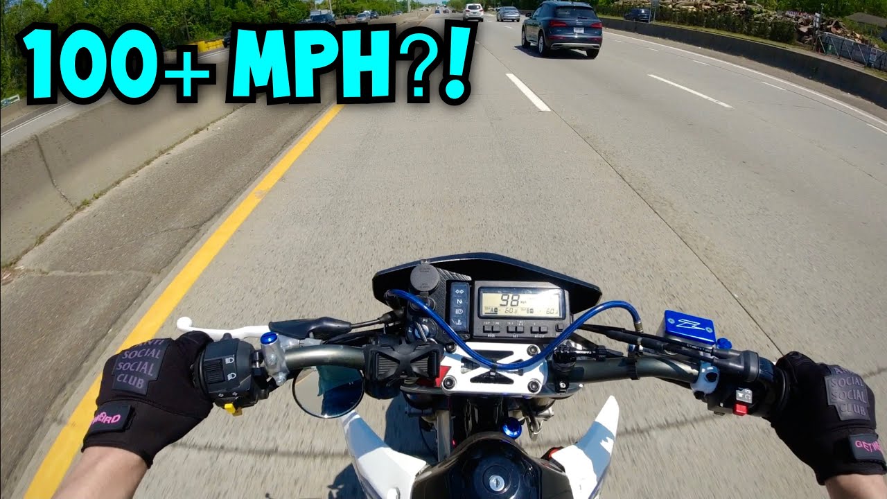 DRZ400SM TOP SPEED!