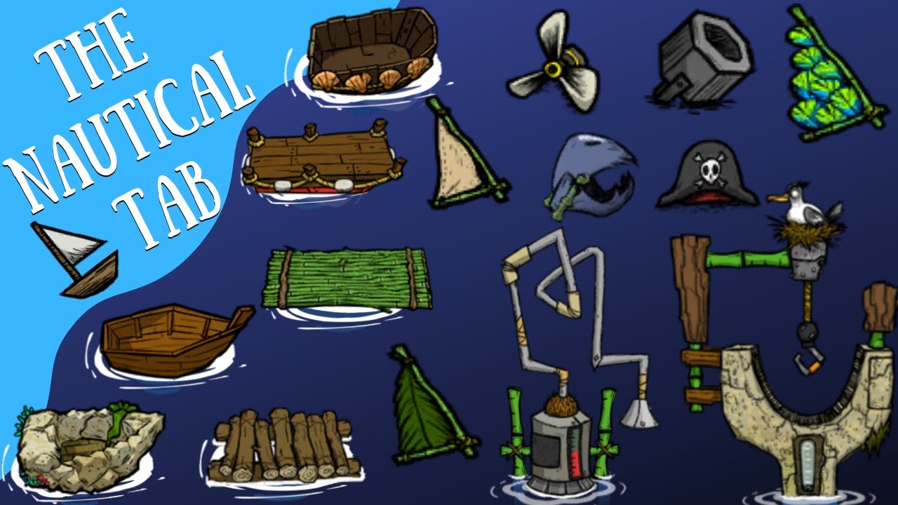 Don't Starve Shipwrecked Guide: The Nautical Tab (All Boats/Sails)