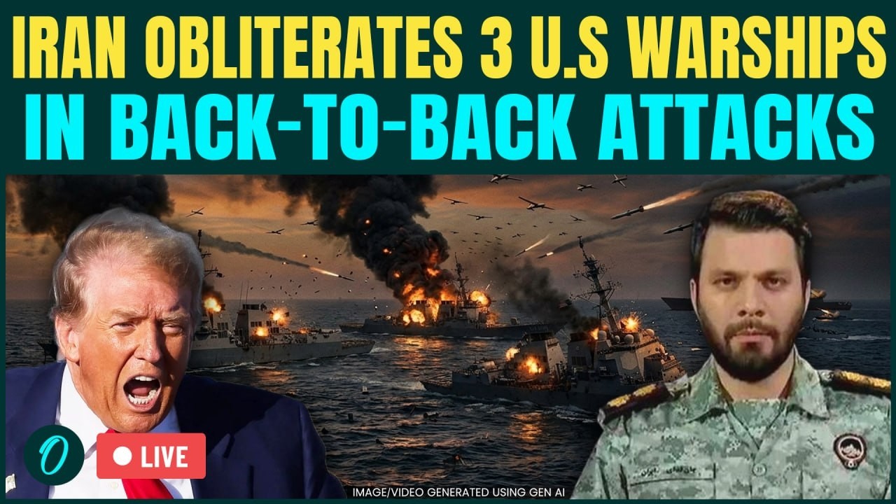 Iran BOMBS 3 U.S Warships LIVE| U.S Destroyers ATTACKED By Iran With Missiles, Drones| Iran War LIVE