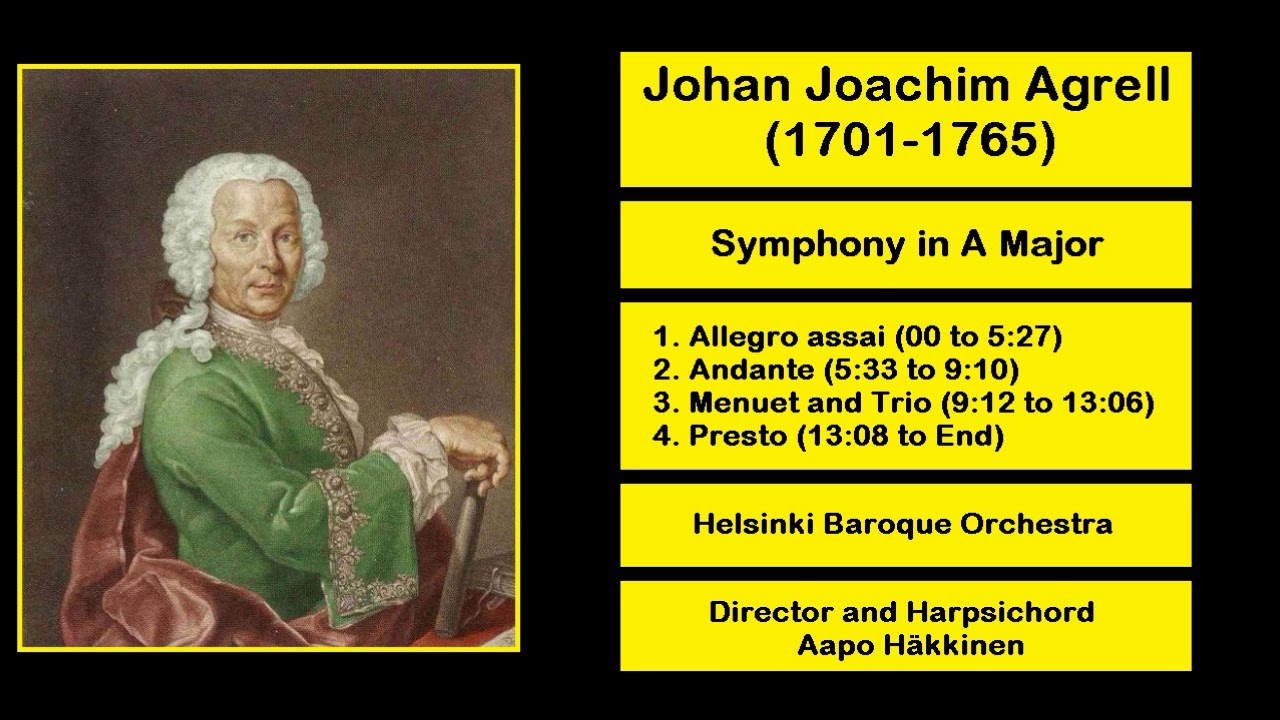 Johan Joachim Agrell (1701-1765) - Symphony in A Major