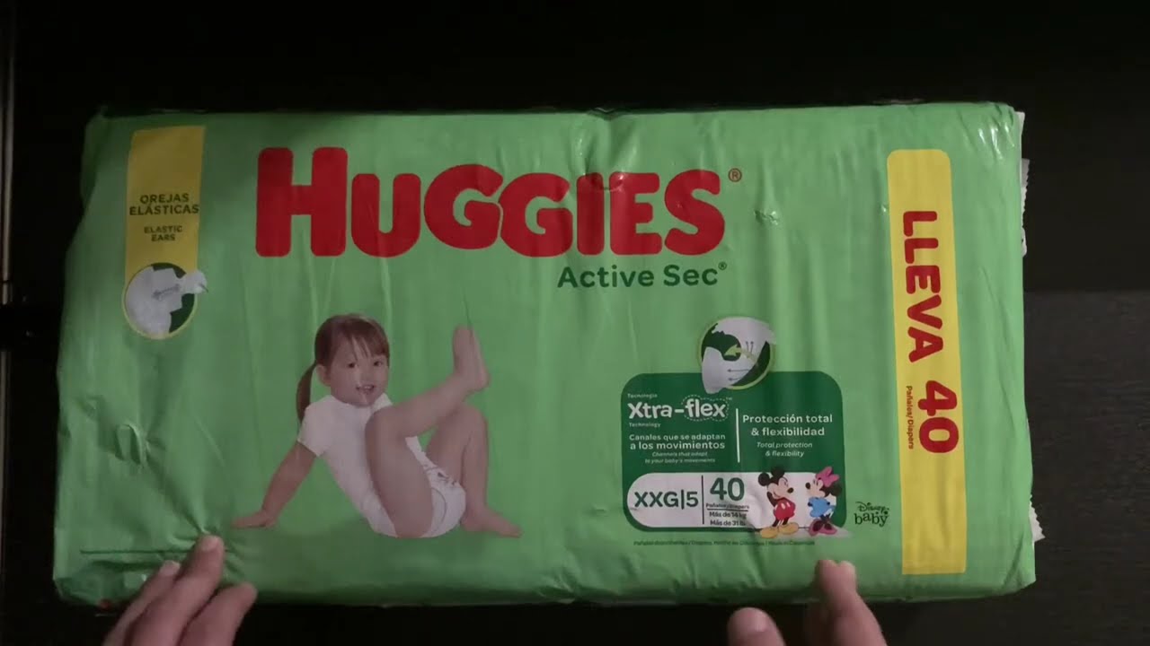 Huggies Active Sec size 5 (XXL), 2021 edition. English.