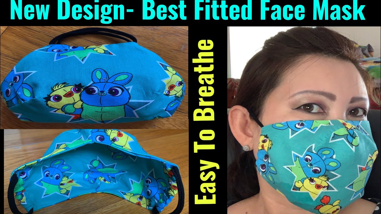 ( # 97 ) How To Make Breathable Face Mask With Filter Pocket  -  Easy  Pattern & Hand Sew Tutorial