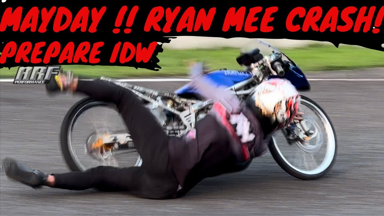 MAYDAY MAYDAY! RYAN MEE CRASH SAAT PREPARE NYETTING MOTOR DRAG STANDAR BEBAS TEKNO TUNER DI SENTUL