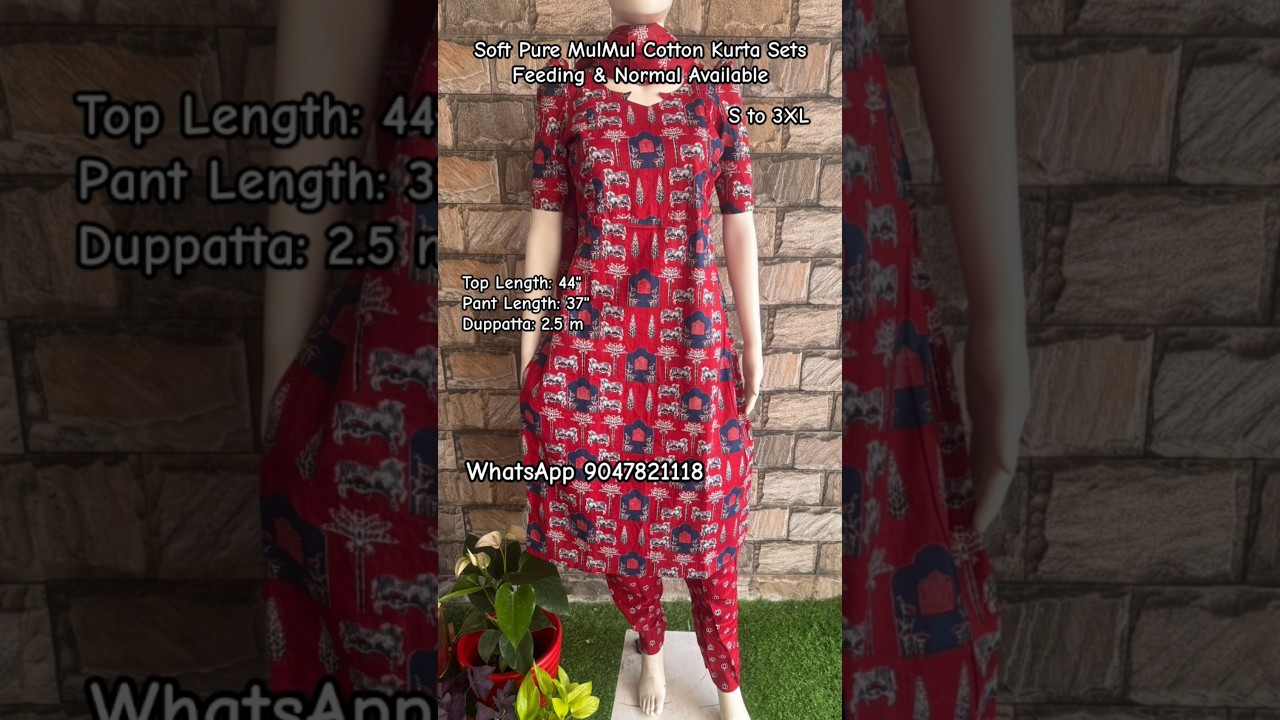 Soft Pure MulMul Cotton Kurta Sets Feeding & Normal #maternity #feeding #cotton #feedingkurtaset