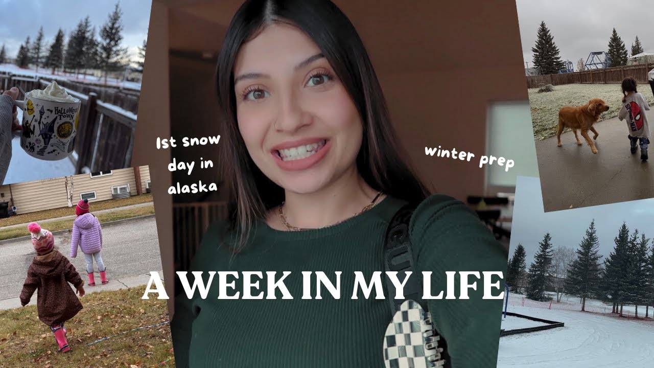 Alaska winter prep, first snow day, toddler play | a week in my life mom to 4