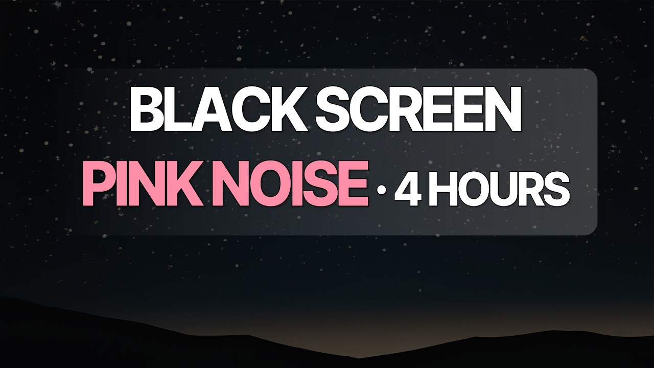 Black Screen Pink Noise (4 Hours) | Deep Sleep Sound for Study, ADHD Focus & Relaxation