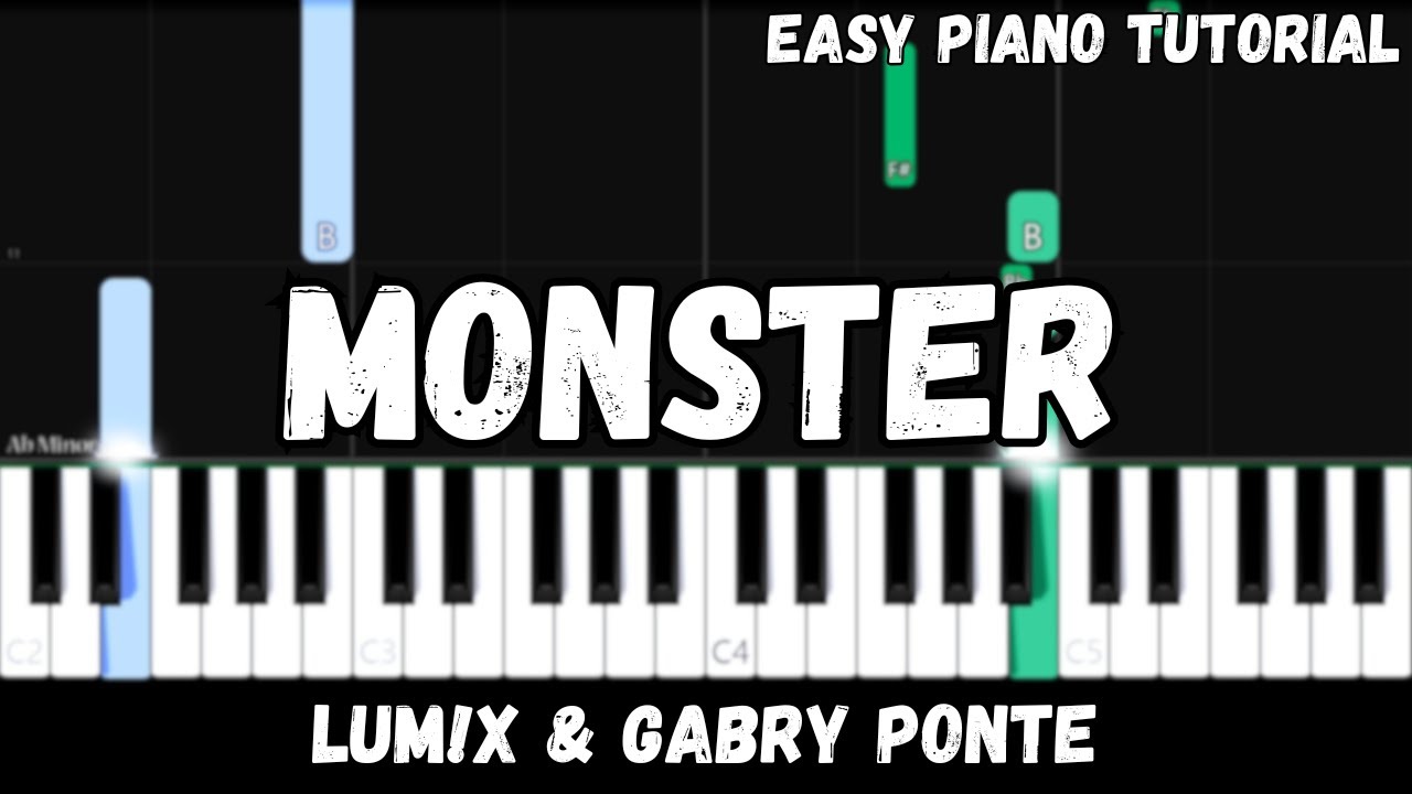 LUM!X, Gabry Ponte - Monster (Easy Piano Tutorial)
