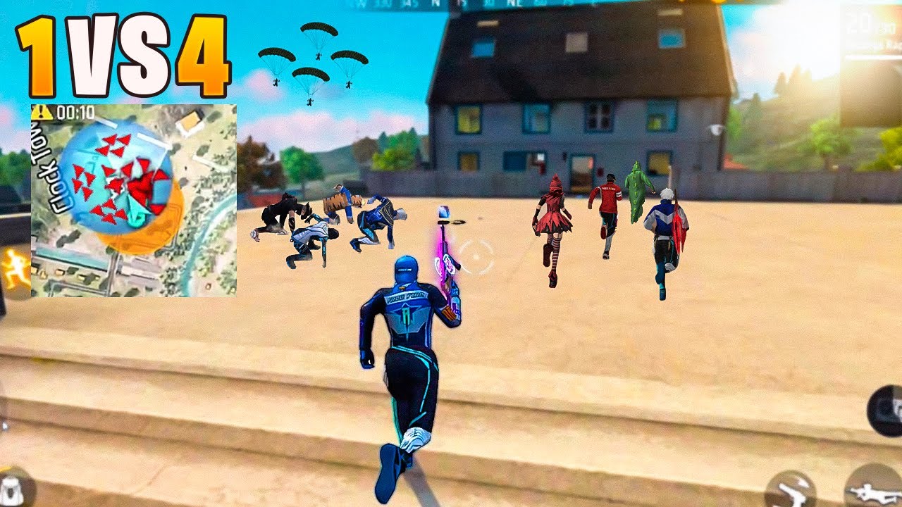 CAI NA AREA AZUL MAIS PERIGOSA SOLO VS SQUAD!! FREE FIRE MOBILE