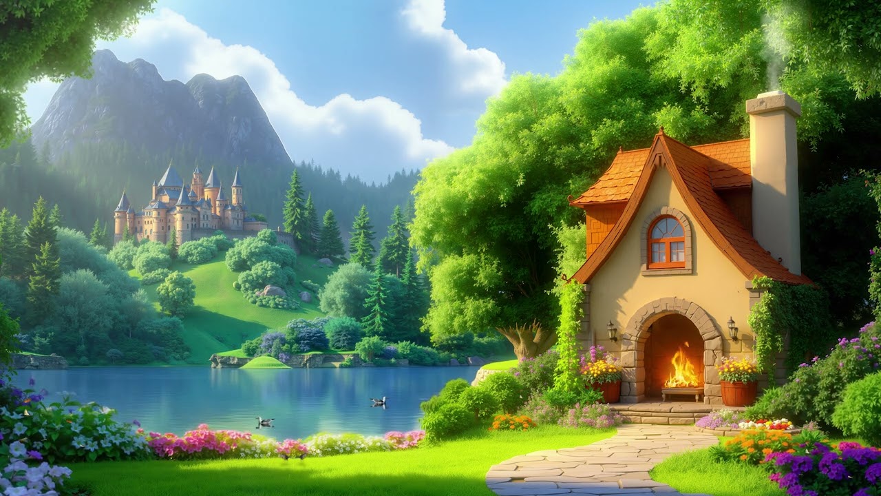 Cozy Fantasy Village 🍃Vale of the Quiet Heart | Fantasy Music and Ambience with piano, flute