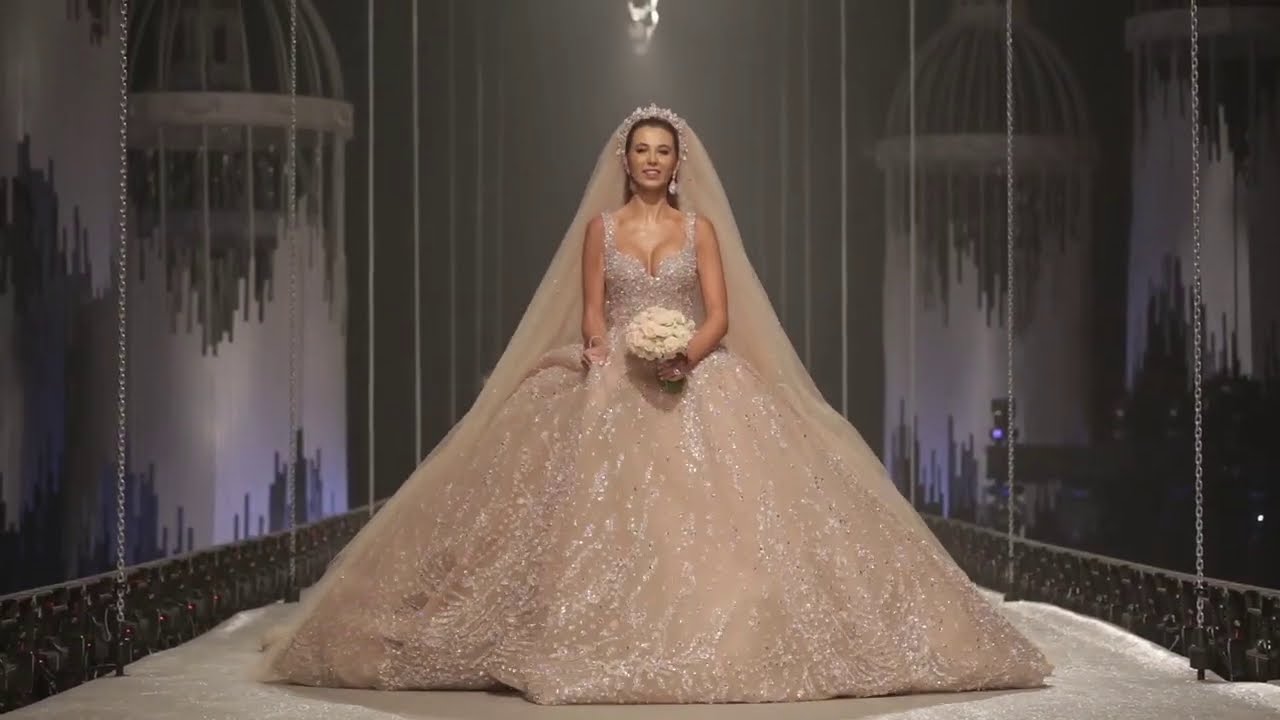 Bride Walking Across A Floating Bridge Above The Guests For Her Bridal Entrance !