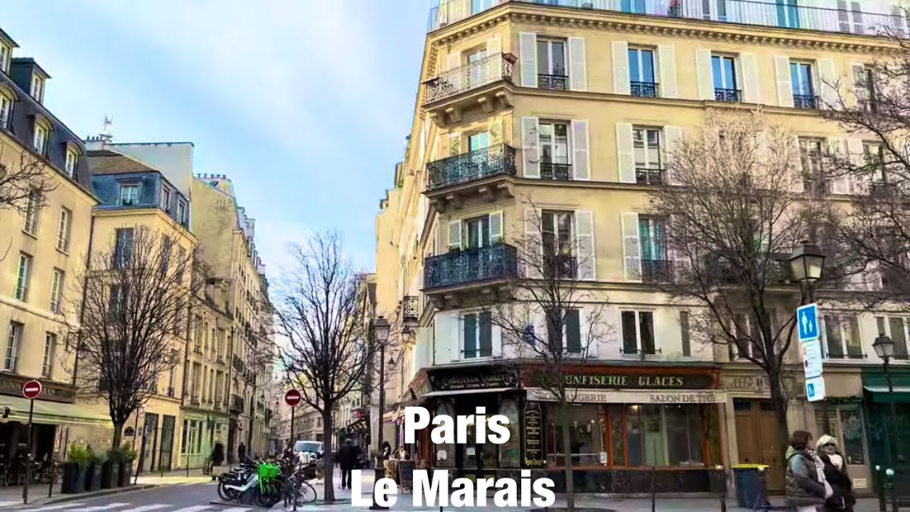Paris city walks   Le Marais   Paris,France 4K