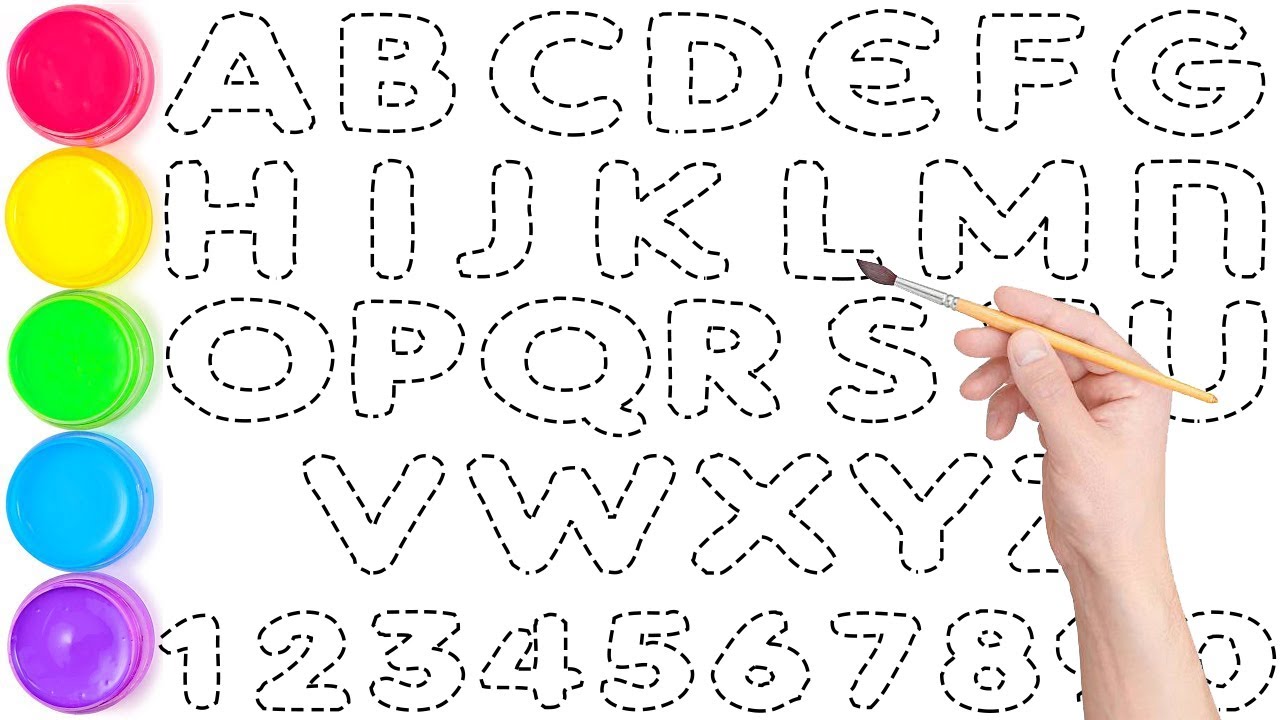 Phonics Song // Alphabet A to Z // 1234567890 // ABC // 123 // Draw ABC & 123 for Kids // KS ART