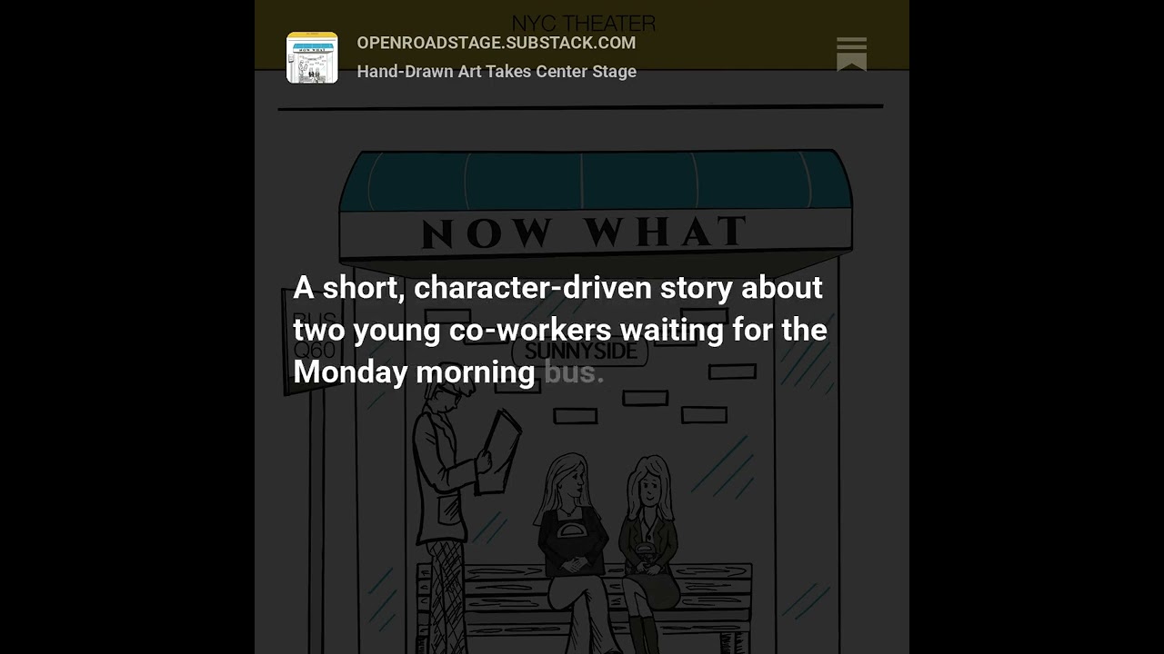 Hand-Drawn Art for Our New Play: Now What | Open Road Stage 