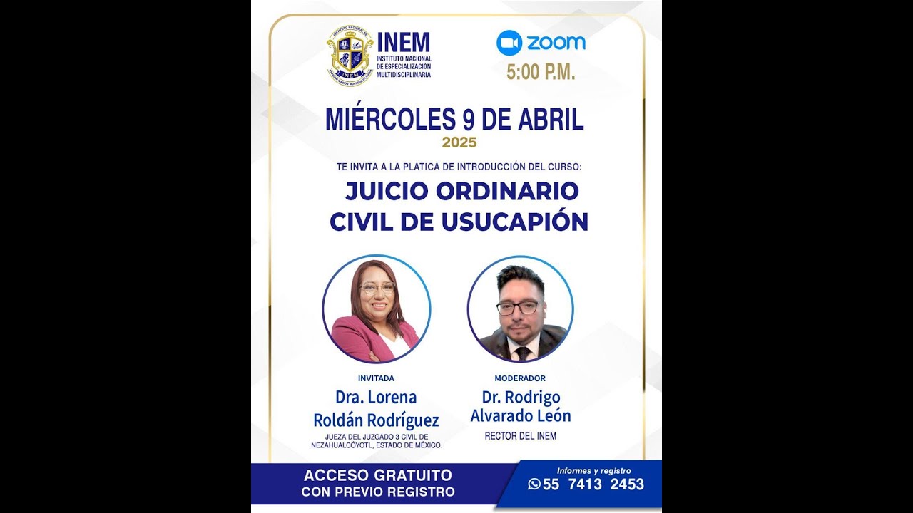 INEM_PLÁTICA DE INTRODUCCIÓN A LA CLASE JUICIO ORDINARIO CIVIL DE USUCAPIÓN