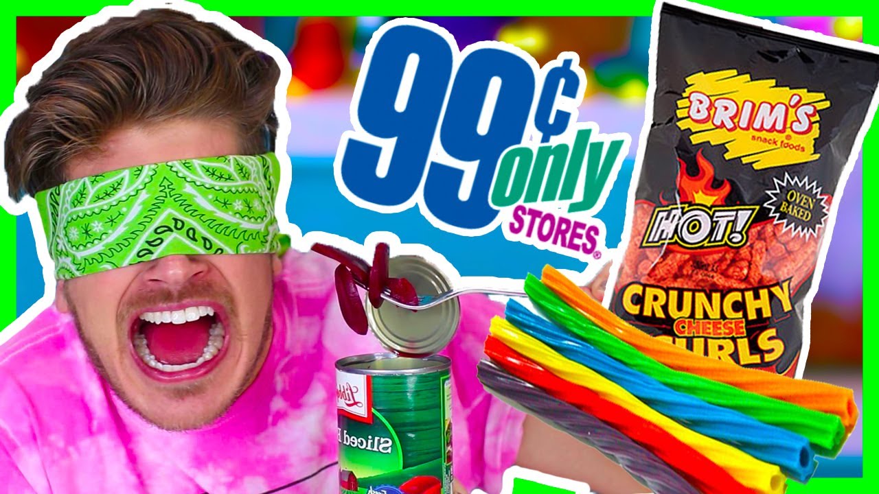 TESTING 99 CENT STORE FOODS BLIND-FOLDED!