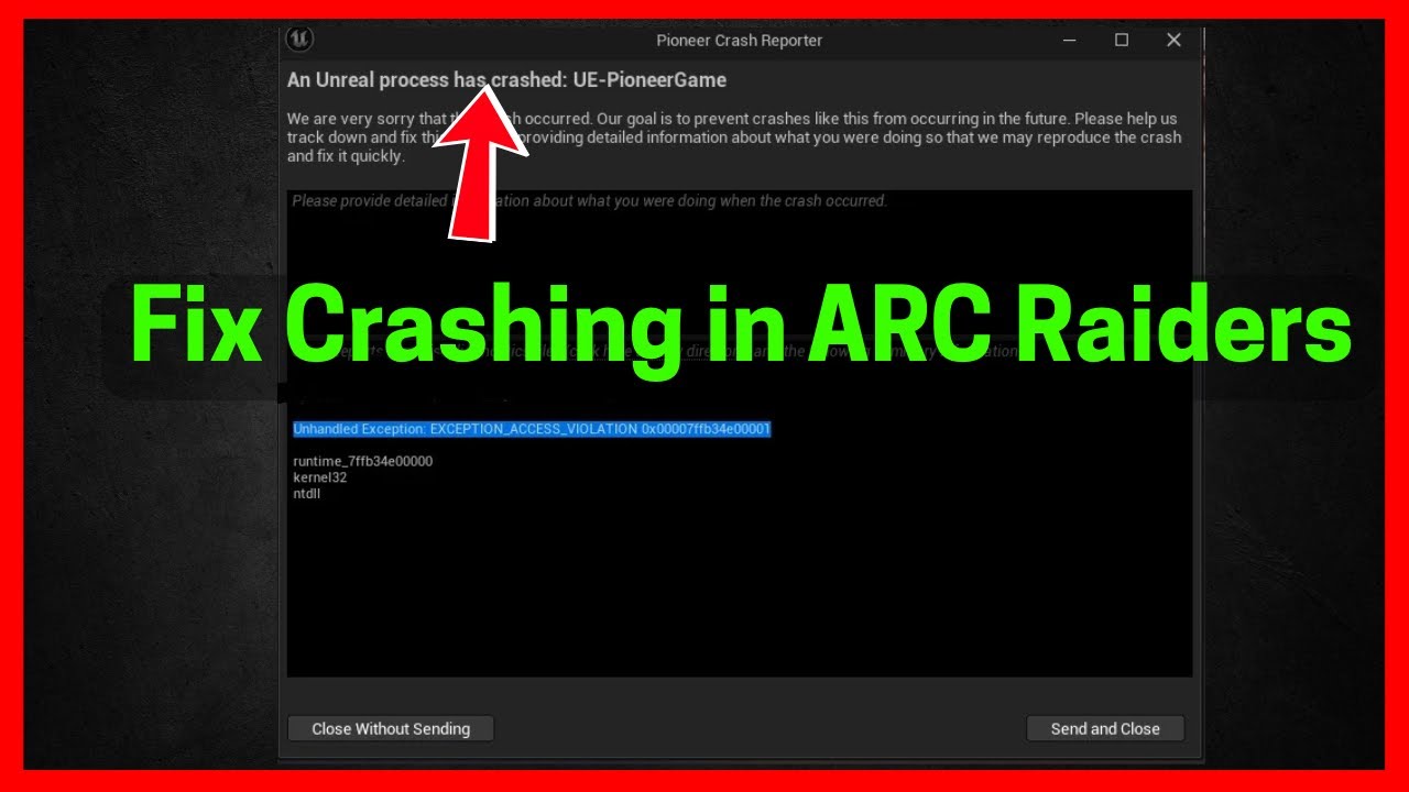 Исправление ошибки в ARC Raiders: Сбой процесса Unreal Engine: UE-PioneerGame
