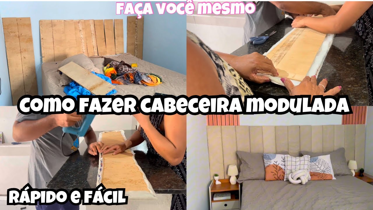 COMO FAZER CABECEIRA MODULADA RÁPIDO E FÁCIL 😍 Faça você mesmo