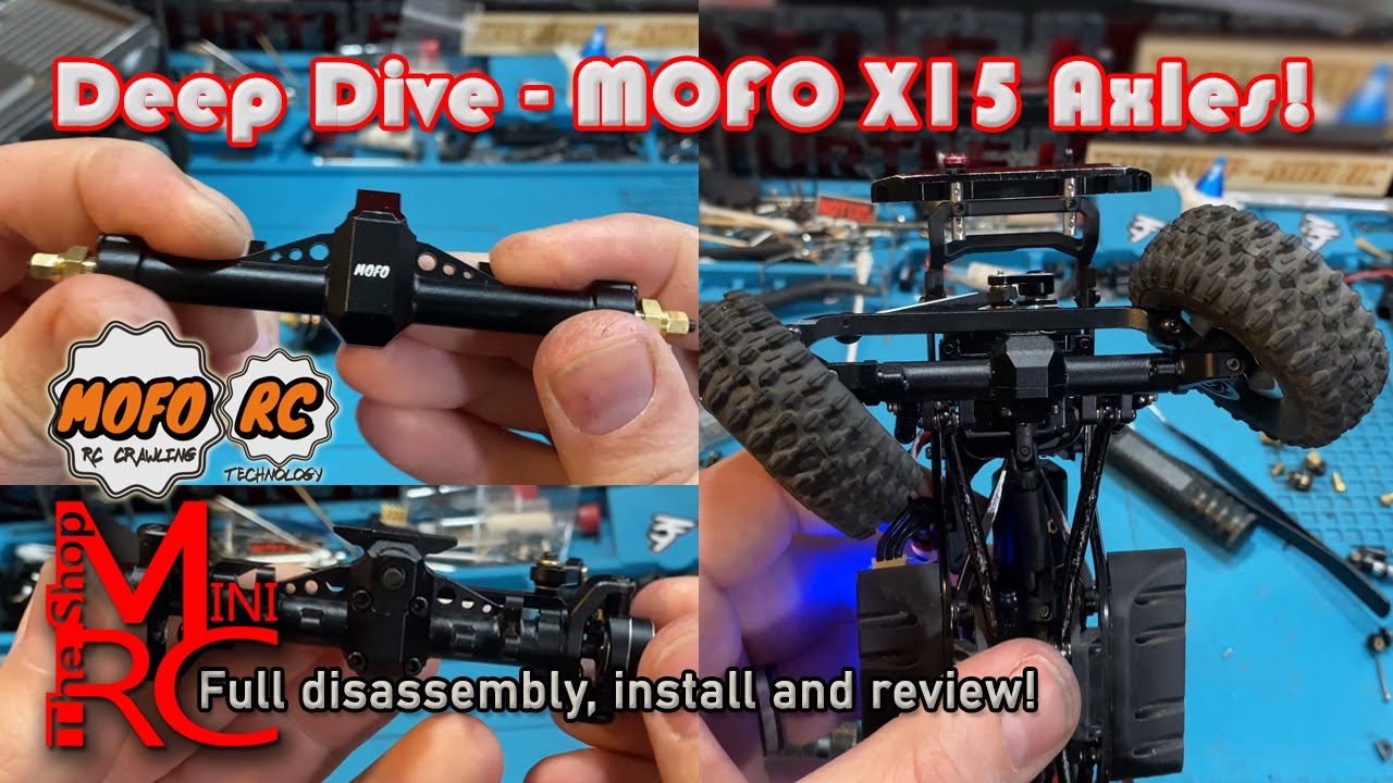 SCX24 - Mofo X15 Axles - Install, Deep Diver, & Review. You've got to see them turn!