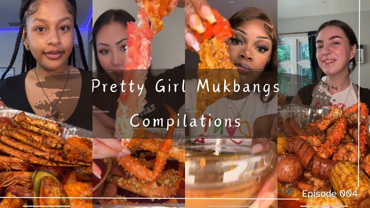 Pretty Girls ASMR: 1 Hour TikTok Seafood Boil Mukbang Compilations