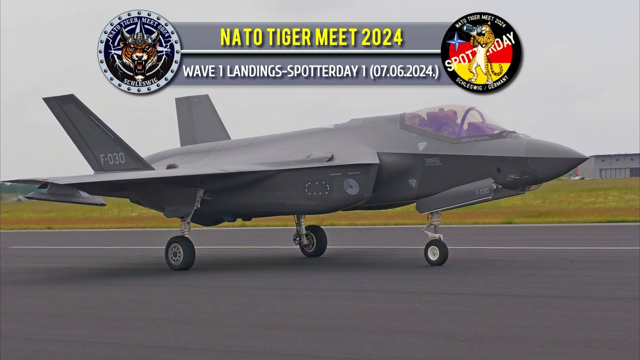 4K⁵⁰🛬NATO Tiger Meet 2024-Wave1_Landings-Spotterday1 (Schleswig-Jagel AFB_ETNS 07.06.2024.)