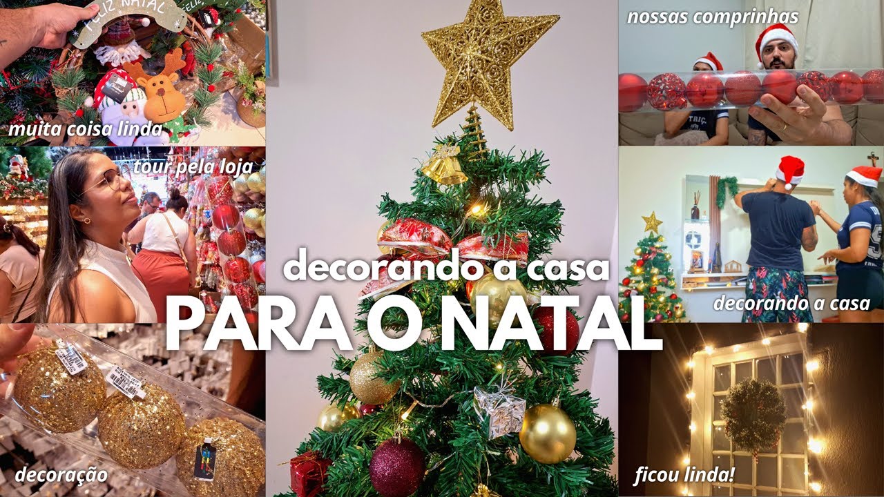 DECORANDO A CASA PARA O NATAL | Comprinhas decoração de natal, montamos a árvore, ideias decoração