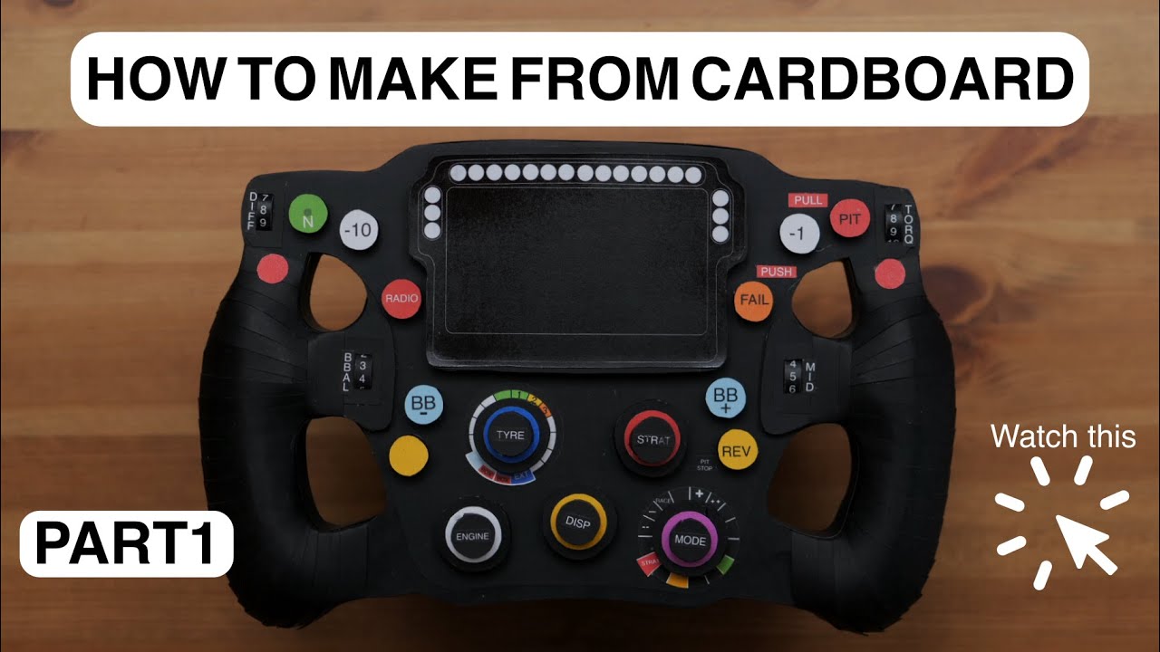 How to make a RED BULL RB19 STEERING WHEEL from cardboard DIY PART1 /Max Verstappen, Sergio Perez/