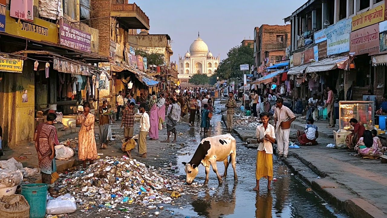 🇮🇳 AGRA SLUMS JUST STEPS FROM TAJ MAHAL: THE SIDE TOURISTS NEVER SEE, HARSH REALITY THEY DON'T SHOW