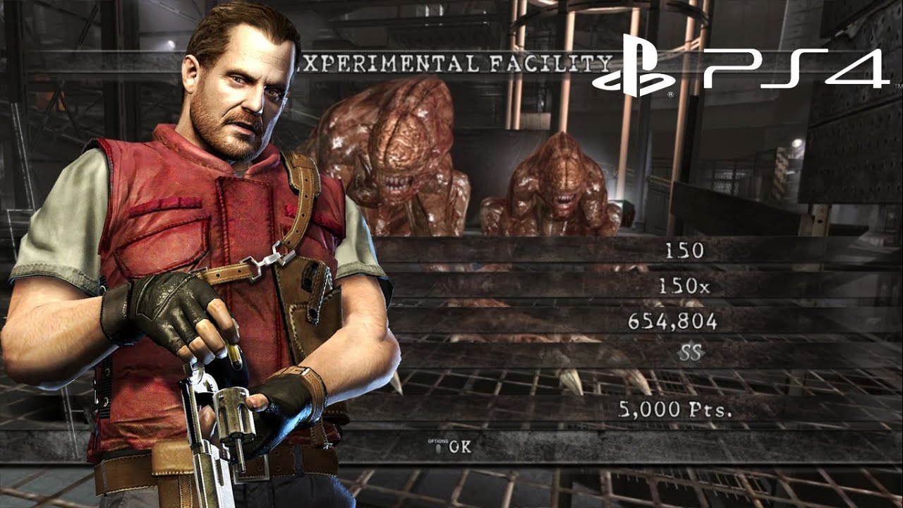 Experimental Facility Solo 654,804 Barry | Resident Evil 5 PS4 Mercenaries United HD