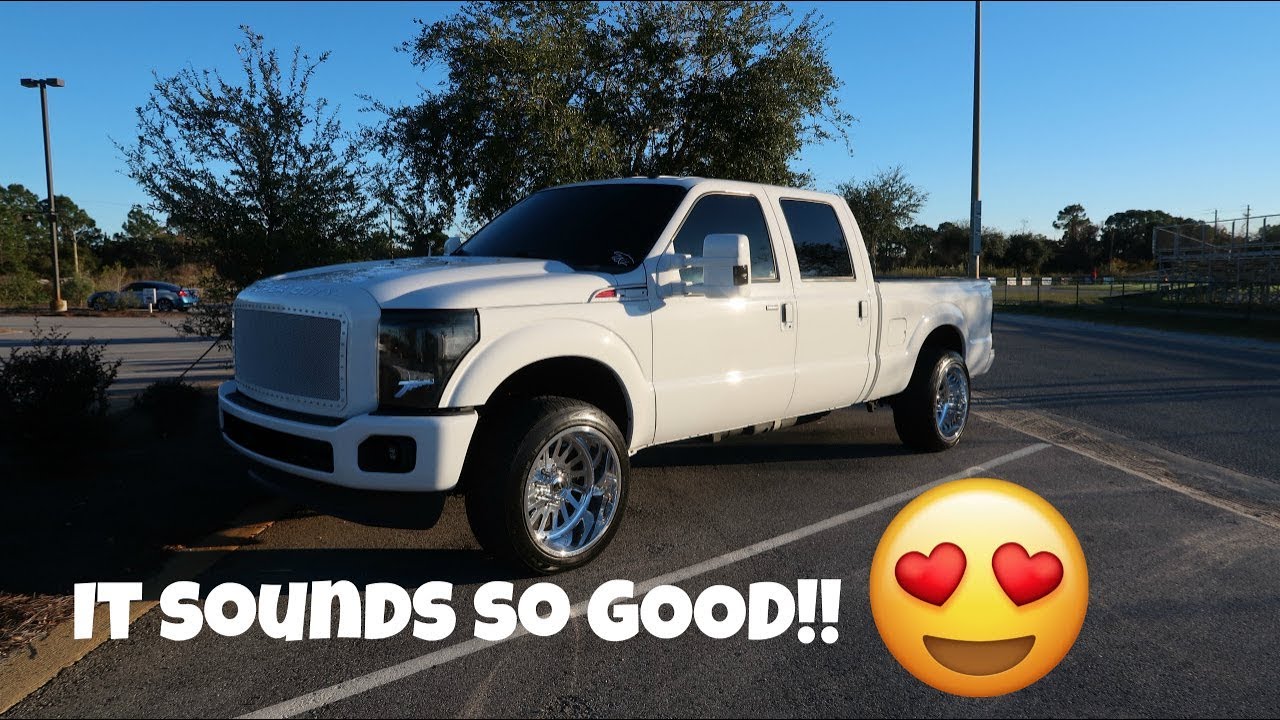 6.7 Powerstroke with 5 inch straight pipe exhaust! (s467 turbo)