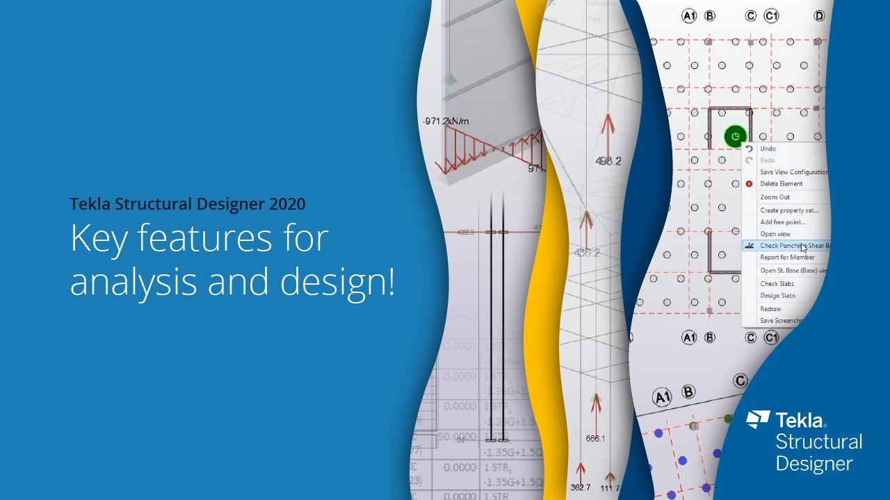 Tekla Structural Designer 2020 - Key features for analysis and design
