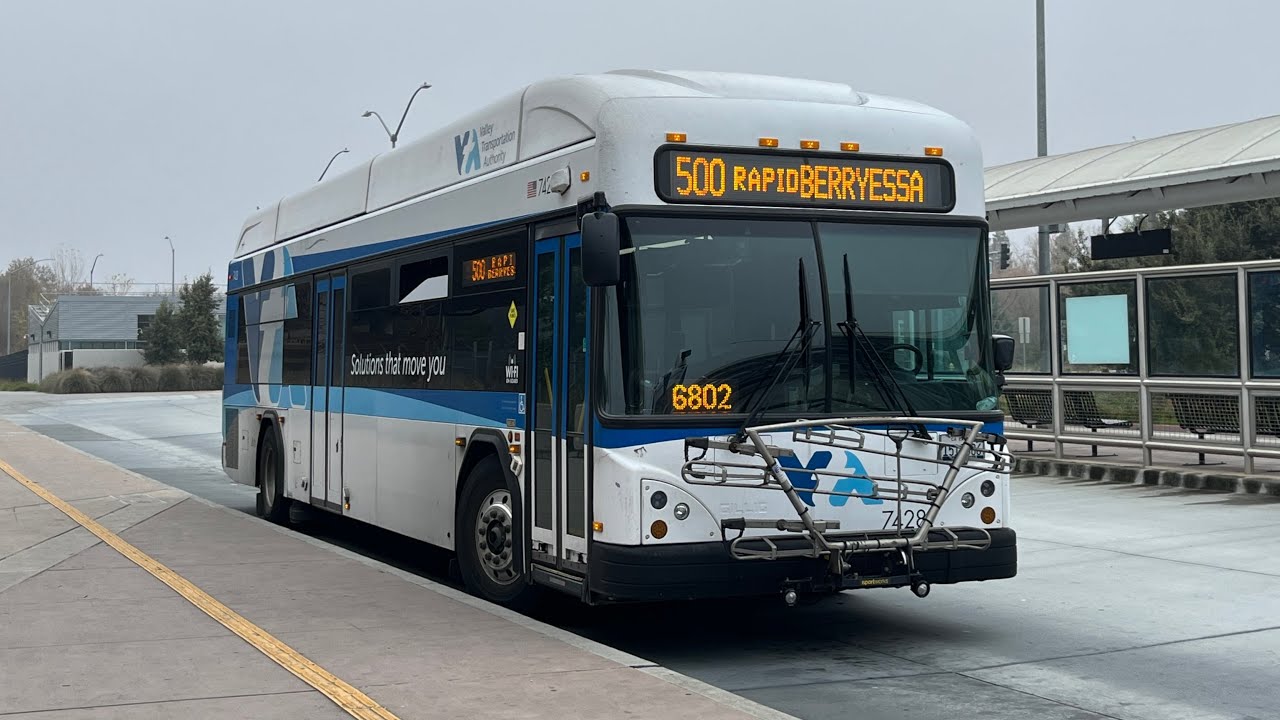 ⁴ᴷ⁶⁰ (FULL ROUTE) Santa Clara VTA #7428 on Route Rapid 500 - to Berryessa BART