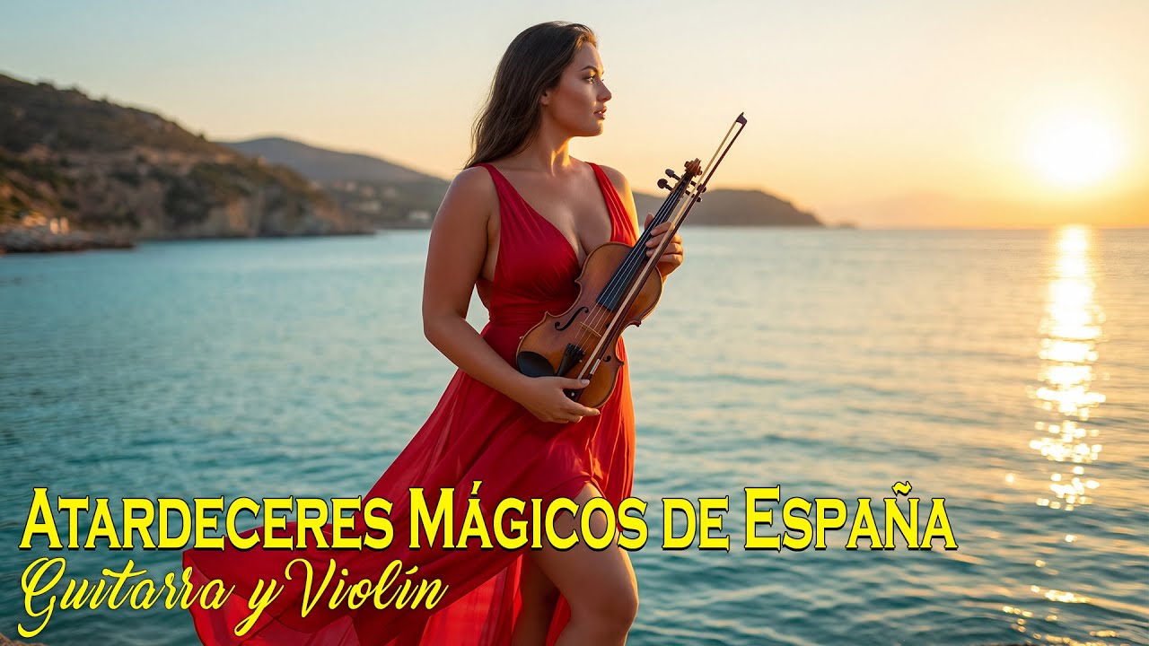 Atardeceres Mágicos de España 🌅 | Violín y Guitarra Romántica junto al Mar