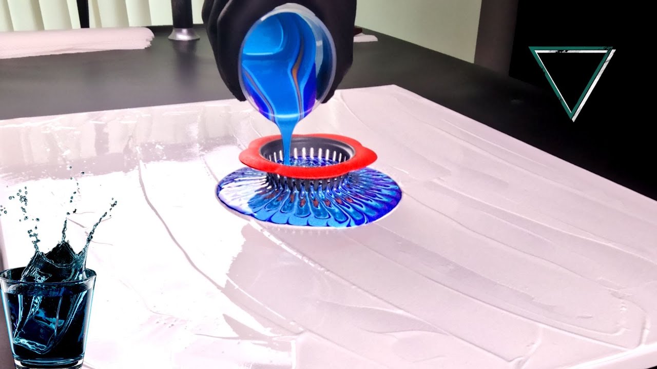 Ocean Pour 🌊 - Four Elements - WATER - Strainer Edition - Fluid Art