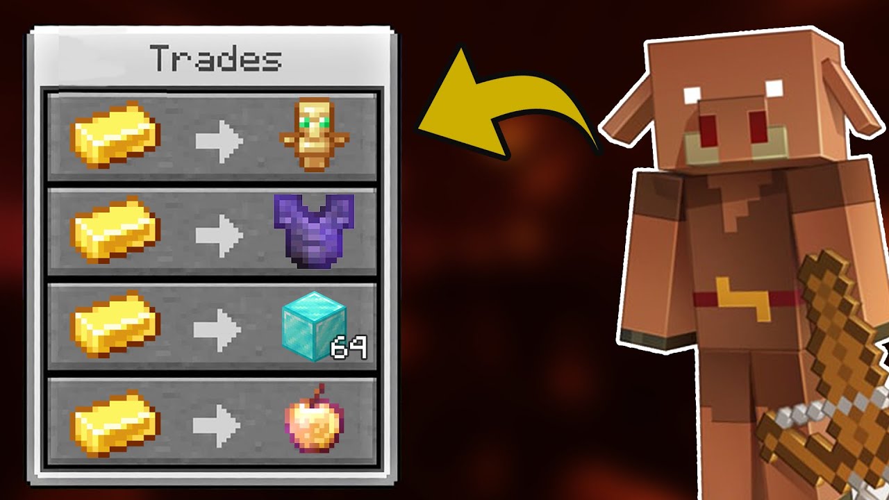 ماینکرافت اما ترید با پیگلین ایتم های خیلی خفن میده - Minecraft But Piglin Bartering Is OP
