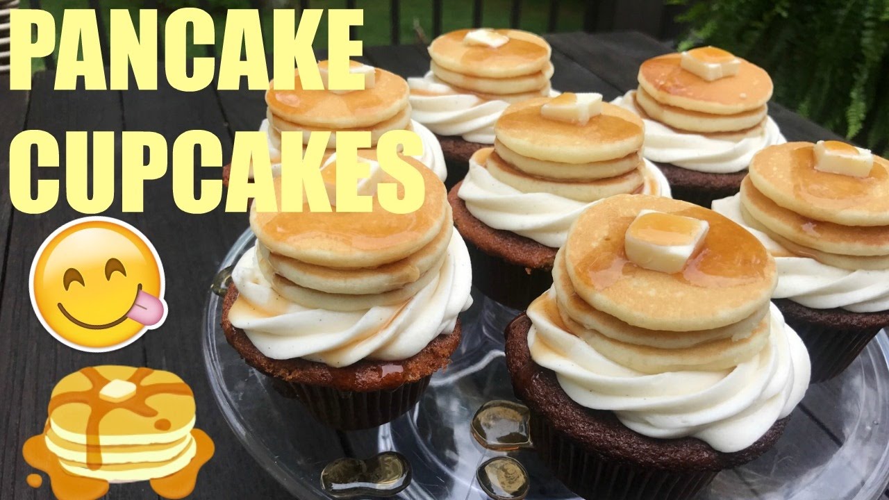 PANCAKE CUPCAKES|| Almond Pancake Cupcakes + Buttermilk Buttercream Icing