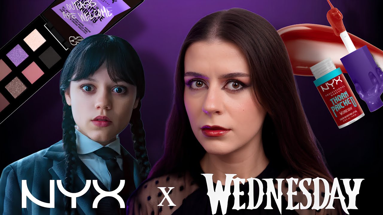 kosmetyki NYX x WEDNESDAY 🪦 🕷️ + rozdanie | paleta i olejek rodem z nevermore