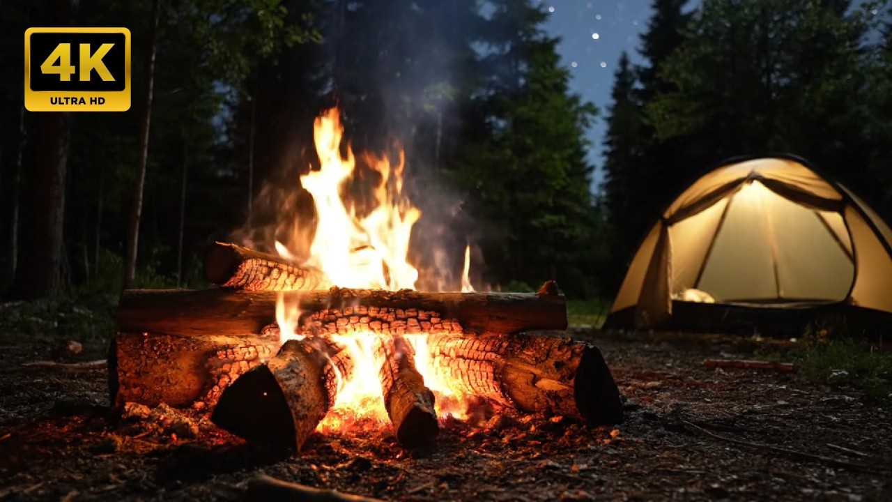 Relaxing Fireplace 10 Hours – Crackling Fire Sounds for Sleeping #16
