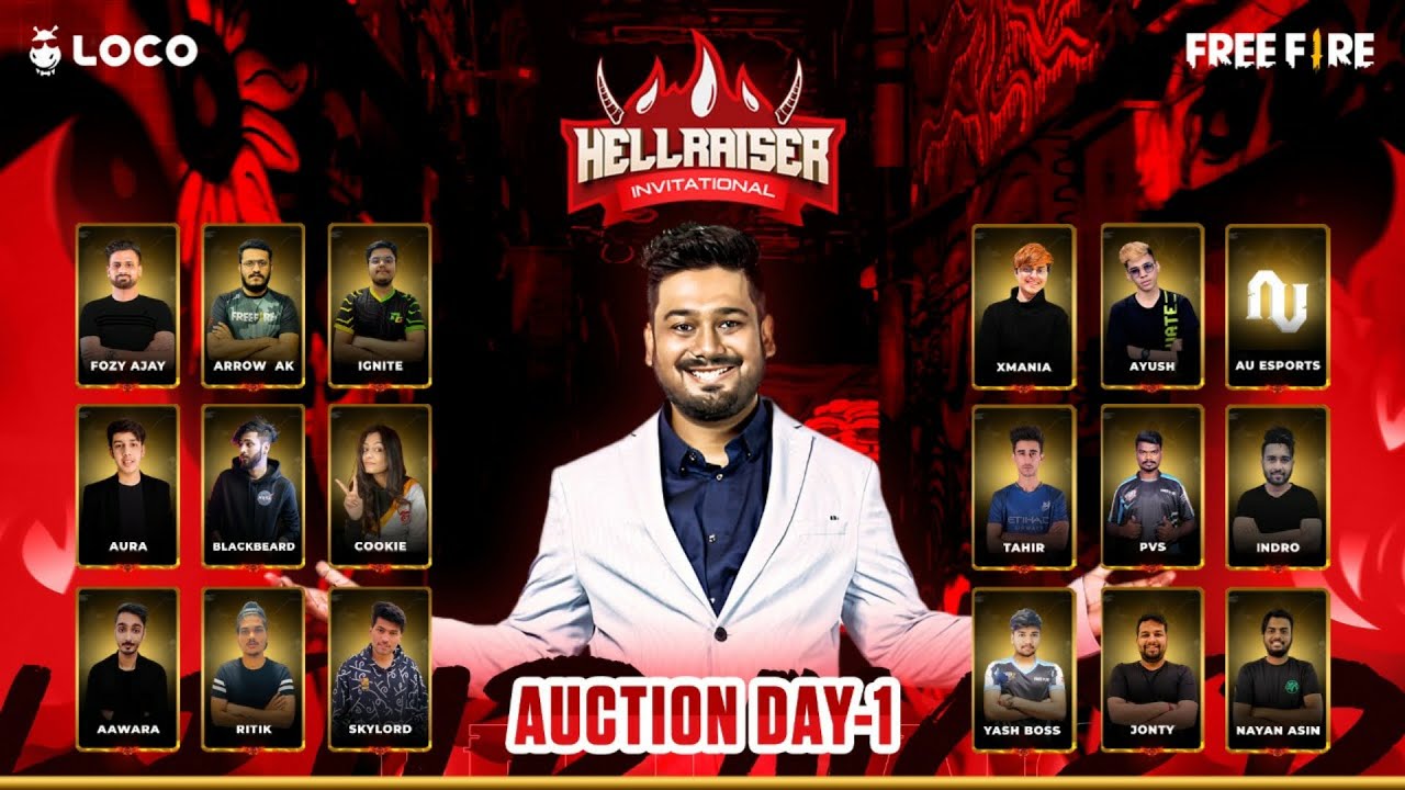 Free Fire | Hellraiser Invitational Auction - Day 1 | Season 2 | Powered by Loco